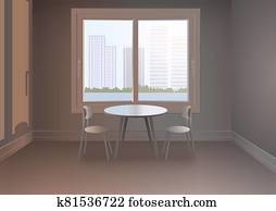 chambres avec fenêtres et paysage urbain chambres avec fenêtres et paysage urbain
