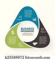Triangle infographic, diagram, 3 options, parts. Triangle infographic, diagram, 3 options, parts.
