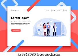 משפחה שמחה, עם, ילדים, לבקר, רופא ילדים