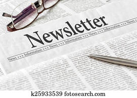A newspaper with the headline Newsletter A newspaper with the headline Newsletter