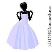 African American Wedding Bride Silhouette African American Wedding Bride Silhouette