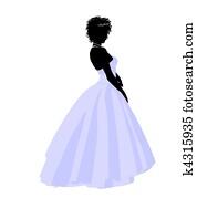 African American Wedding Bride Silhouette African American Wedding Bride Silhouette