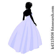 African American Wedding Bride Silhouette African American Wedding Bride Silhouette