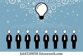 empresarios, mezclando, su, ideas, mentes, y, pensamientos, to crear, un, más grande, y, mejor, idea.