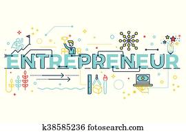 Entrepreneur word lettering Entrepreneur word lettering