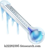 gelado, congelado, termômetro