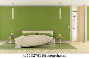 Green modern bedroom Green modern bedroom