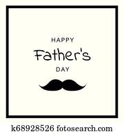 happy fathers day typography with moustache happy fathers day typography with moustache