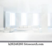 Table Top And Blur Office Background