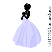 אמריקאי אפריקני, חתונה, כלה, צללית