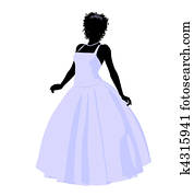 אמריקאי אפריקני, חתונה, כלה, צללית