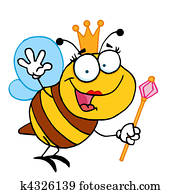 amistoso, abeja de reina