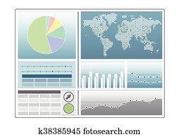 analytics, armaturenbrett, schablone