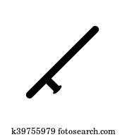 batuta, icon., ilustración