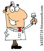 Caucasian Cartoon Dentist Man Caucasian Cartoon Dentist Man