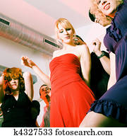 Dancing at club or party