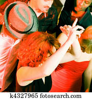 Dancing in a disco club