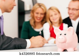 Family with consultant - finance and insurance