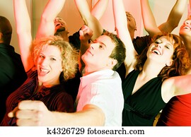 People dancing in a club