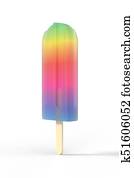 Rainbow popsicle icecream on a stick Rainbow popsicle icecream on a stick