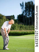 Senior golf player in summer Senior golf player in summer