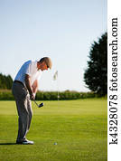 Senior golf player in summer Senior golf player in summer