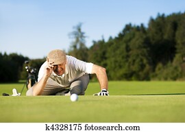 Senior Golf player in summer Senior Golf player in summer