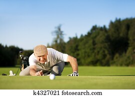 Senior Golf player in summer Senior Golf player in summer