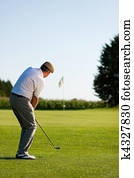 Senior golf player in summer Senior golf player in summer