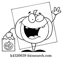 Halloweenkuerbis Clip Art | k5152878 | Fotosearch