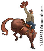 Bucking Rodeo Horse Bucking Rodeo Horse