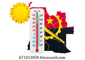 Heat in Angola concept. 3D rendering Heat in Angola concept. 3D rendering