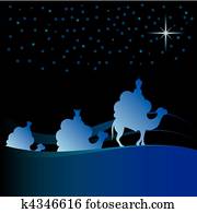 hommes sages, vecteur