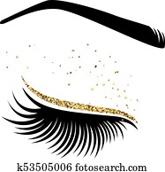 vektor, abbildung, von, lashes. vektor, abbildung, von, lashes.