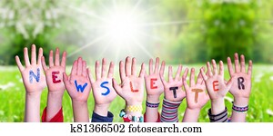 Children Hands Building Word Newsletter, Grass Meadow Children Hands Building Word Newsletter, Grass Meadow