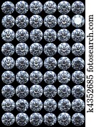 Collection - top views of diamonds 