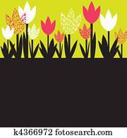 buntes, frühjahrsblumen, ., vektor buntes, frühjahrsblumen, ., vektor