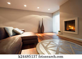 Living room with a fireplace Living room with a fireplace