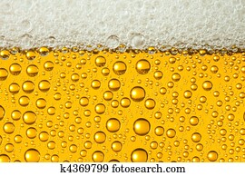 Macro of refreshing beer