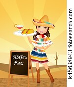 Mexican girl for fiesta Mexican girl for fiesta