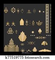 satz, von, art deco, /, kunst, nuvo, etiketten, und, rahmen, und, gegenst?nde, goldenes, schwarz satz, von, art deco, /, kunst, nuvo, etiketten, und, rahmen, und, gegenst?nde, goldenes, schwarz