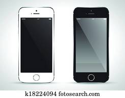 Smart Phone with black and white. Smart Phone with black and white.
