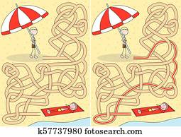 sunbathing, labirinto