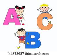 alphabet letters A B C alphabet letters A B C
