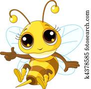 Cute Bee Showing Cute Bee Showing