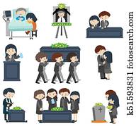 Different events at funeral Different events at funeral