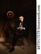 Modern businessman. Confident young man in full suit.