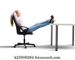 Relax of a businesswoman