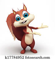Squirrel with presenting Squirrel with presenting