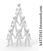 פירמידה, מ, אנשים., הנהגה